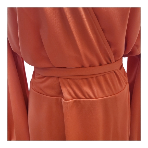 Ralph Lauren Long Drape Sleeve Surplice V-neck Wrap Jersey Dress Plus Size - Picture 9 of 13